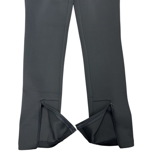 Good American Pants Scuba Women S Black Slim Split Zip Leg Zip Pockets Stretch - Picture 6 of 16
